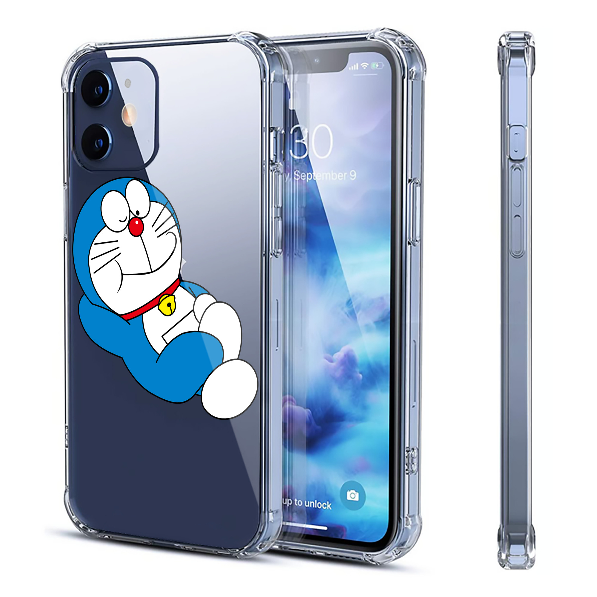 （画像用） ドラえもん Doraemon 【iPhone 12シリーズ対応】透明スマホケース（クリアソフトケース）